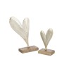 Coeur sur pied bois/metal doré