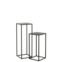 Pedestal type Industriel metal Noir S/2