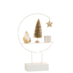 Demi cercle de Noel Père de Noël + LED