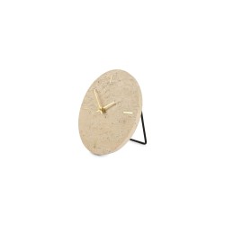ZONE Horloge à poser en travertin