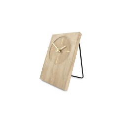 ZONE Horloge de table en travertin rectangulaire