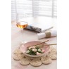 Fleur set de table rotin naturel