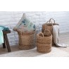 Elephant Coussin coton naturel/Bleu