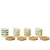 Maria Set de 4 tasses à café avec sous tasse bambou Vert