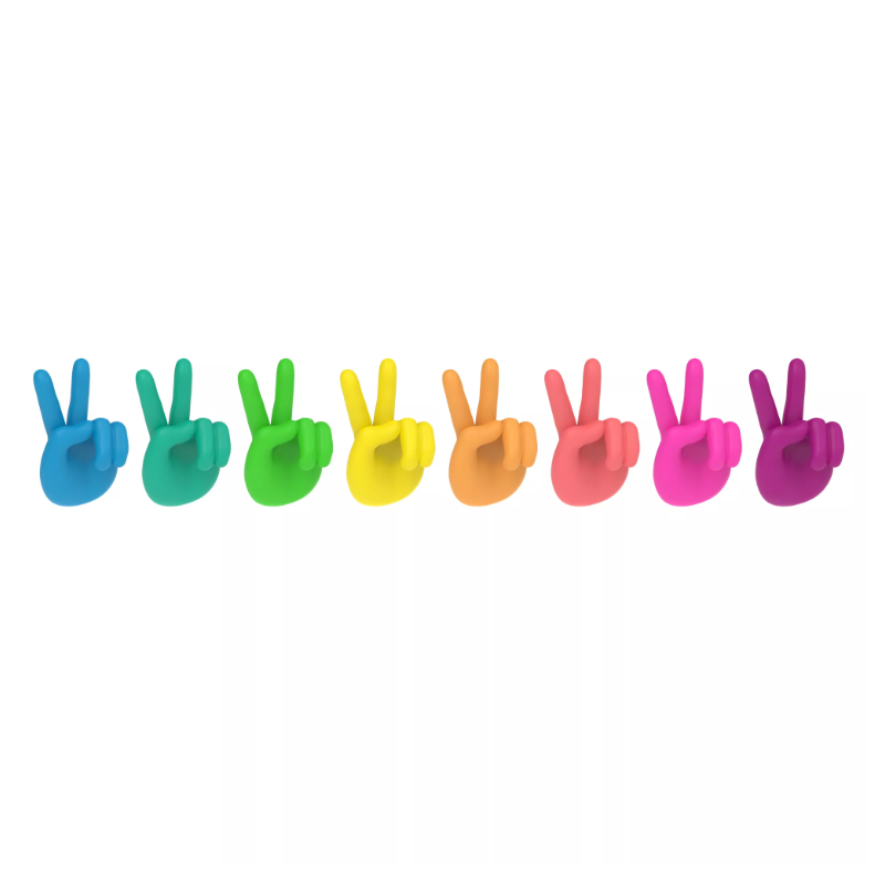 PEACE Lot de 8 Marques verres