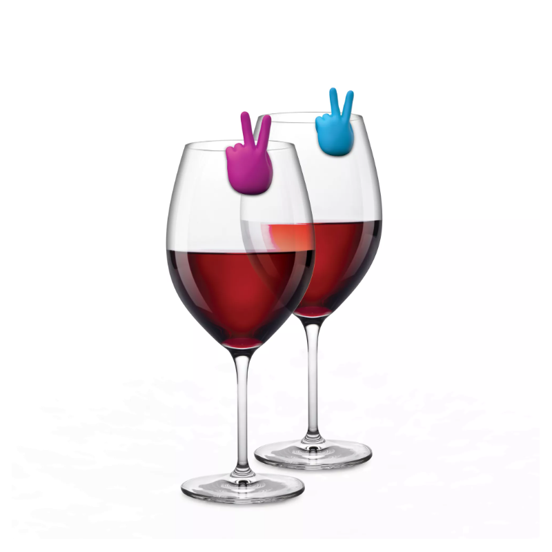 PEACE Lot de 8 Marques verres