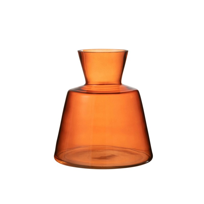 FIZZ vase conique verre orange