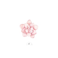 Fleur rose Pack de 5 Tattoos