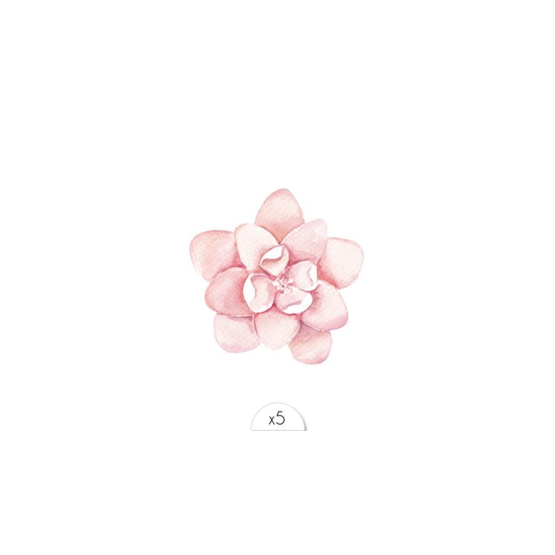 Fleur rose Pack de 5 Tattoos