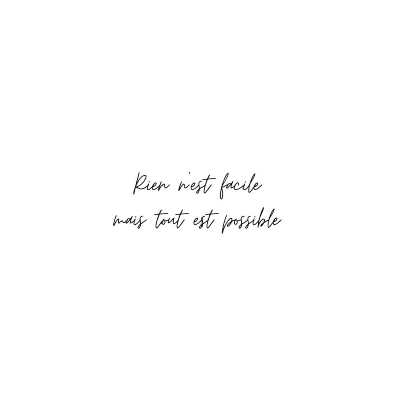 Rien n'est facile tout est possible Pack de 5 Tattoos
