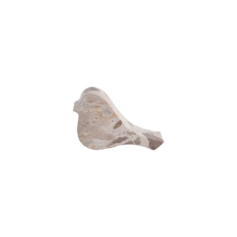 Statue oiseau marbre Brun