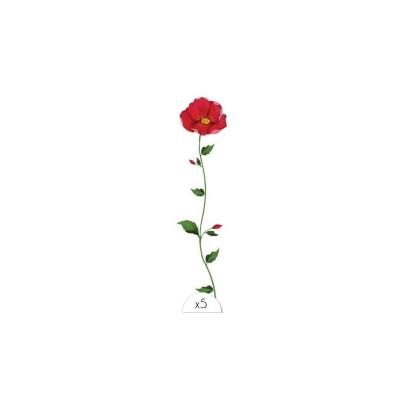 Coquelicot Pack de 5 Tattoos