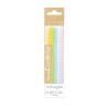 Bougies longues torsadées pastel S/12