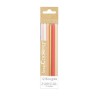 Bougies longues rose et or S/12