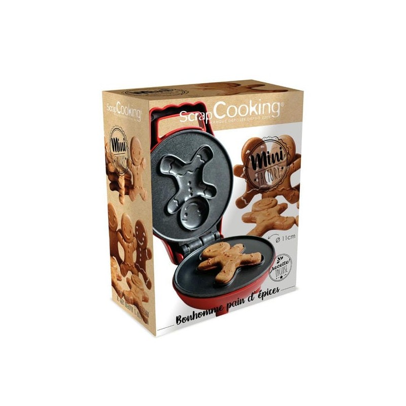 Mini gaufrier Pain d'Epices avec sachet ingredients