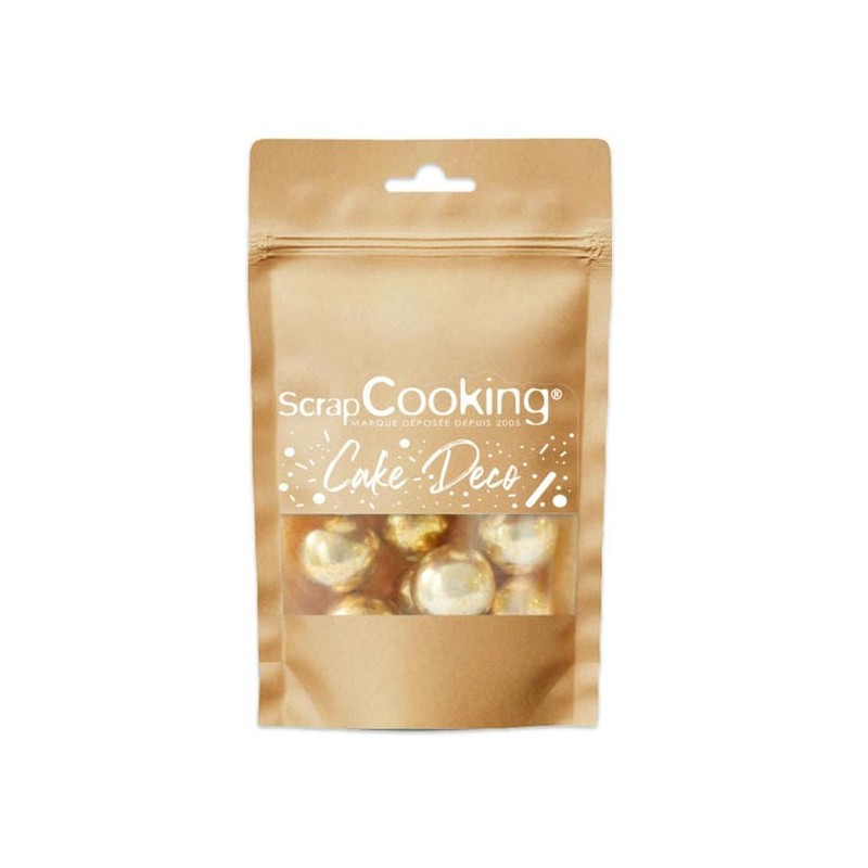 Perles chocolat croustillantes XXL Or