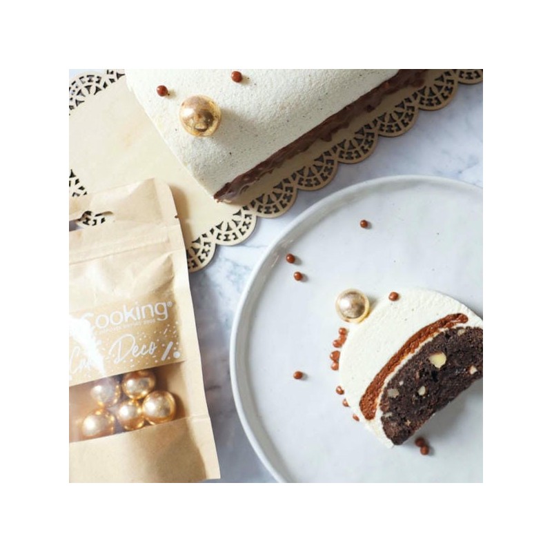 Perles chocolat croustillantes XXL Or