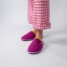 Pantoufles - velour cotelé Rose