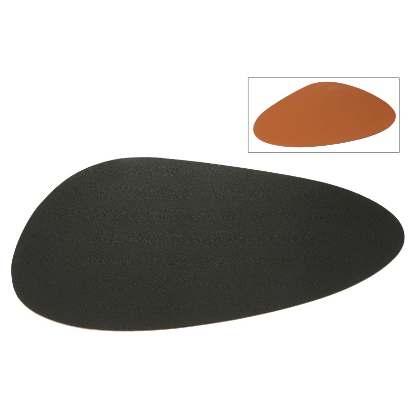 Set de table DUO Recto/verso noir & camel