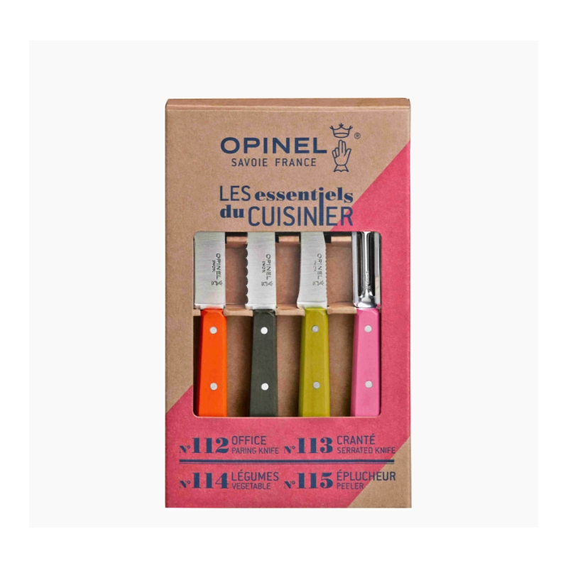 Coffret 4 couteaux Les essentiels du cuisinier / Orange