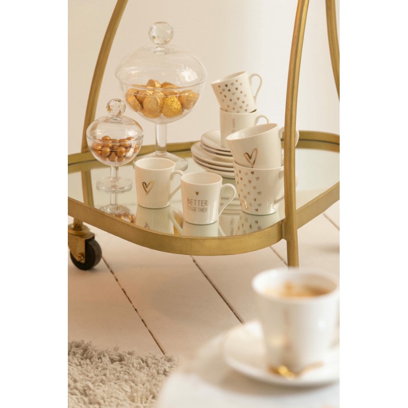 Happy Coffee S/4 Tasses expresso coeurs