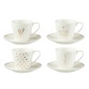 Happy Coffee S/4 Tasses café coeurs