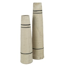 Greco vases tube en terre cuite lignes noires
