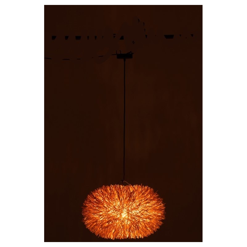 AJACCIO Lampe Suspendue Ou Abat-Jour Rotin Naturel Small
