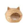 Panier pour Chat en rotin tête de chat