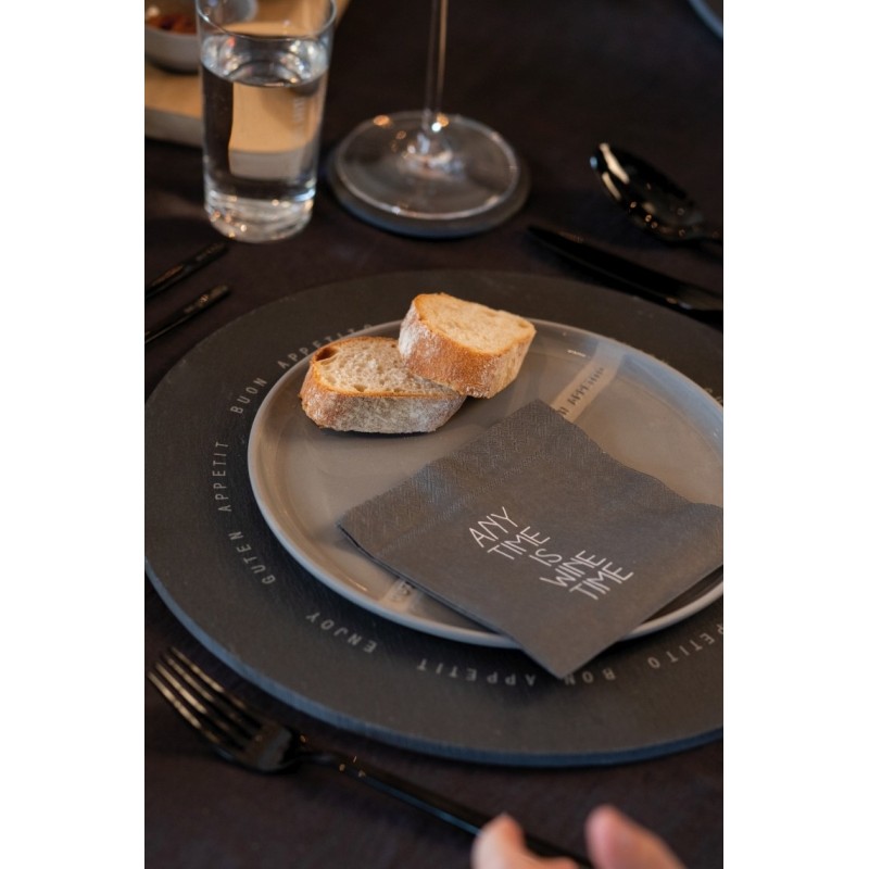 Ardoise à manger - Sous assiette BON APPETIT