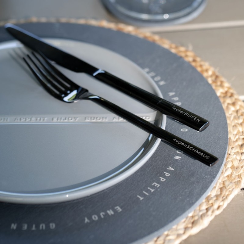 Ardoise à manger - Sous assiette BON APPETIT
