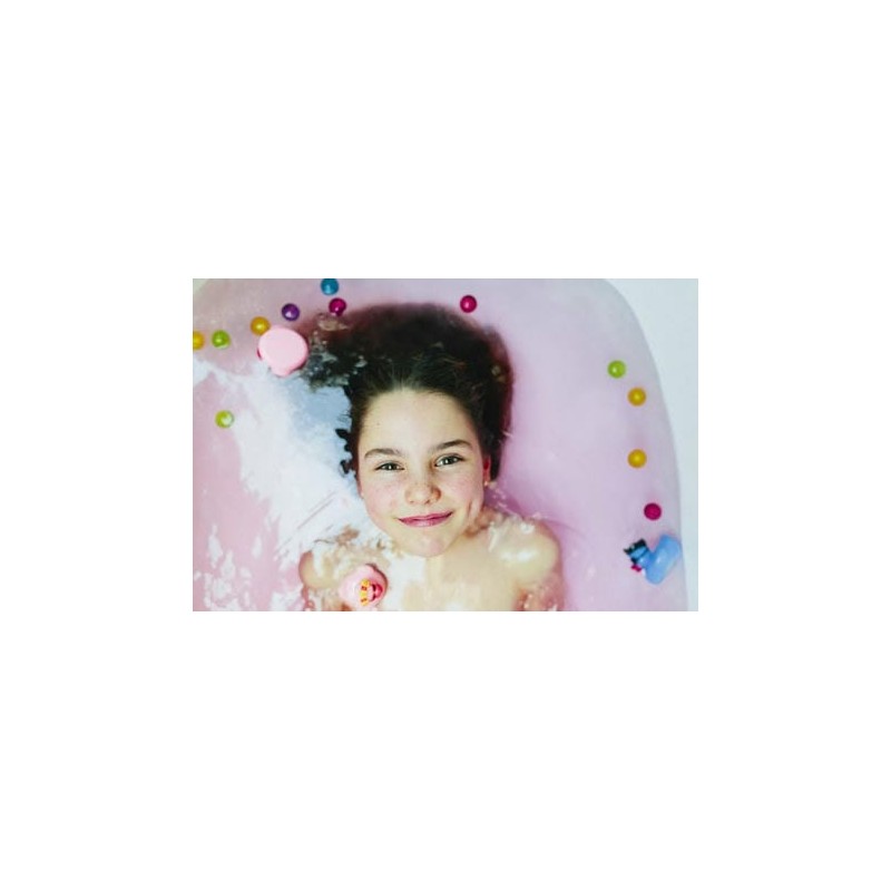 Perles d'huile de bain Rose Nacre S/3
