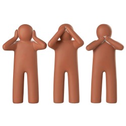 Maurice en TRIO Entendre/Voir/Se Taire Terracotta