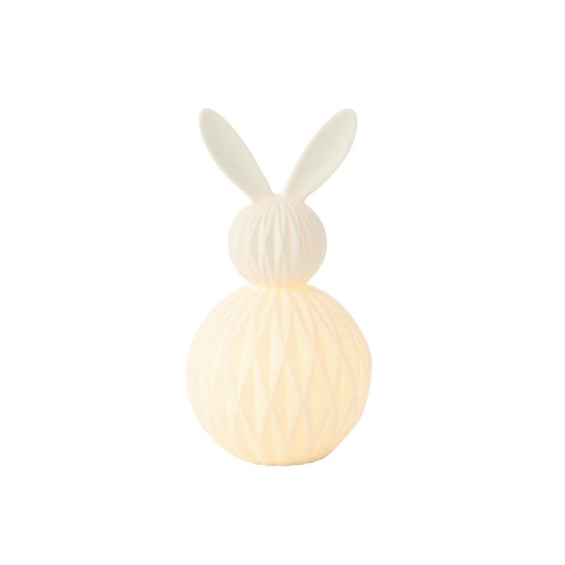Lampe lapin origami en porcelaine