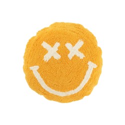 Coussin smiley Tufté orange