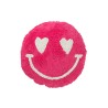 Coussin smiley Tufté rose fuschia