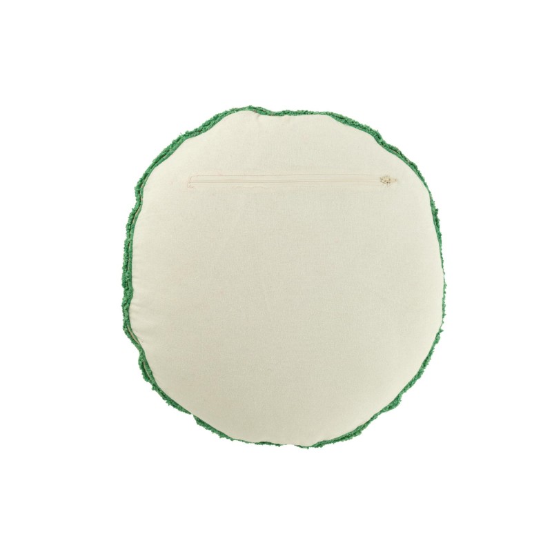 Coussin smiley Tufté rose vert