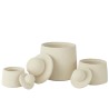 MARIS Set 3 Pot Decoratif Ciment Creme