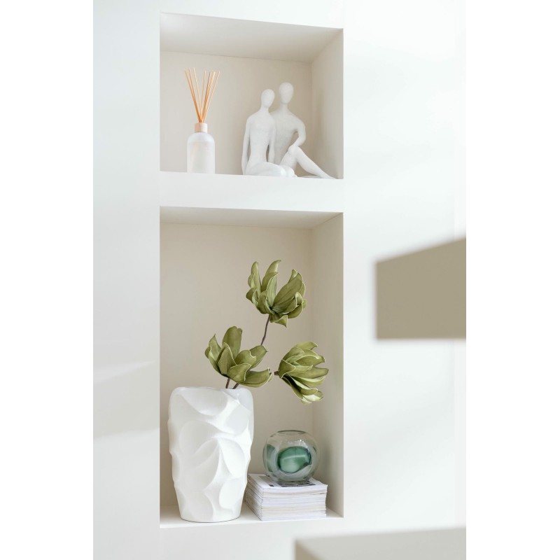 Mirena vase argile blanc