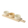 Service A Tapas 3 Sets+ Plateau Bois Boite Creme/Blanc
