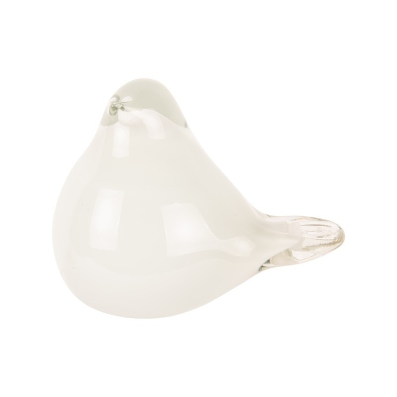 BIRDY Statue en verre blanc