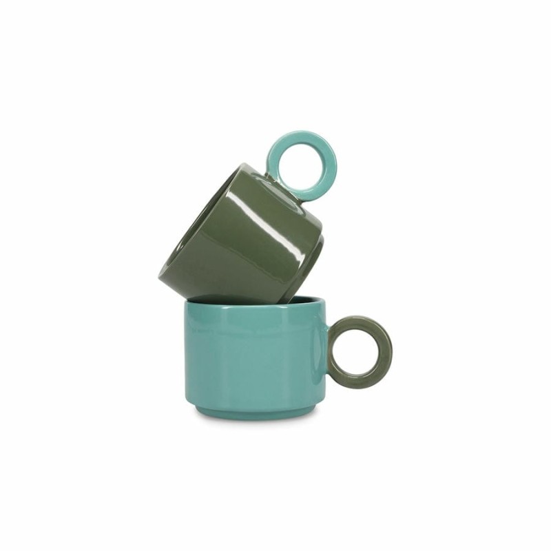 Lou tasse/mug vert/bleu