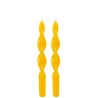 TWIST Bougies chandelles S/2 Jaune