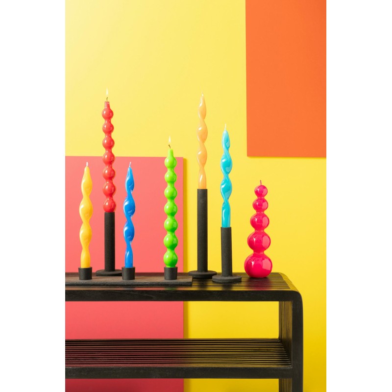 TWIST Bougies chandelles S/2 Jaune