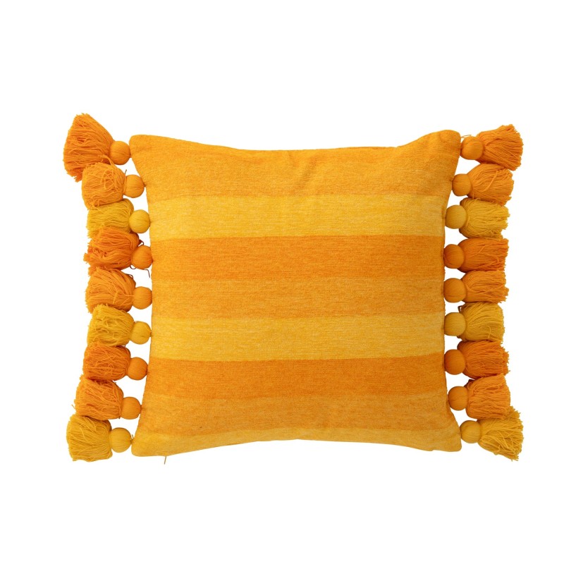 POPPY Coussin + floches Jaune/Orange