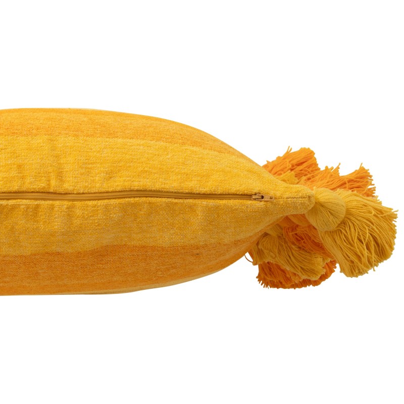 POPPY Coussin + floches Jaune/Orange