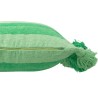 POPPY Coussin + floches vert/vert