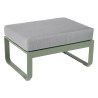 BELLEVIE Pouf + Tissus Gris flanelle