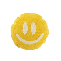Coussin smiley Tufté Jaune