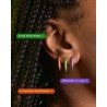 NEON Orange electric Bougie Bijoux - Earrings Orange